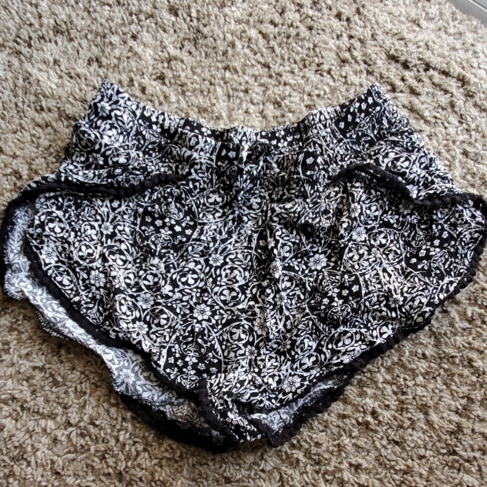 Floral Pom Pom Summer Shorts